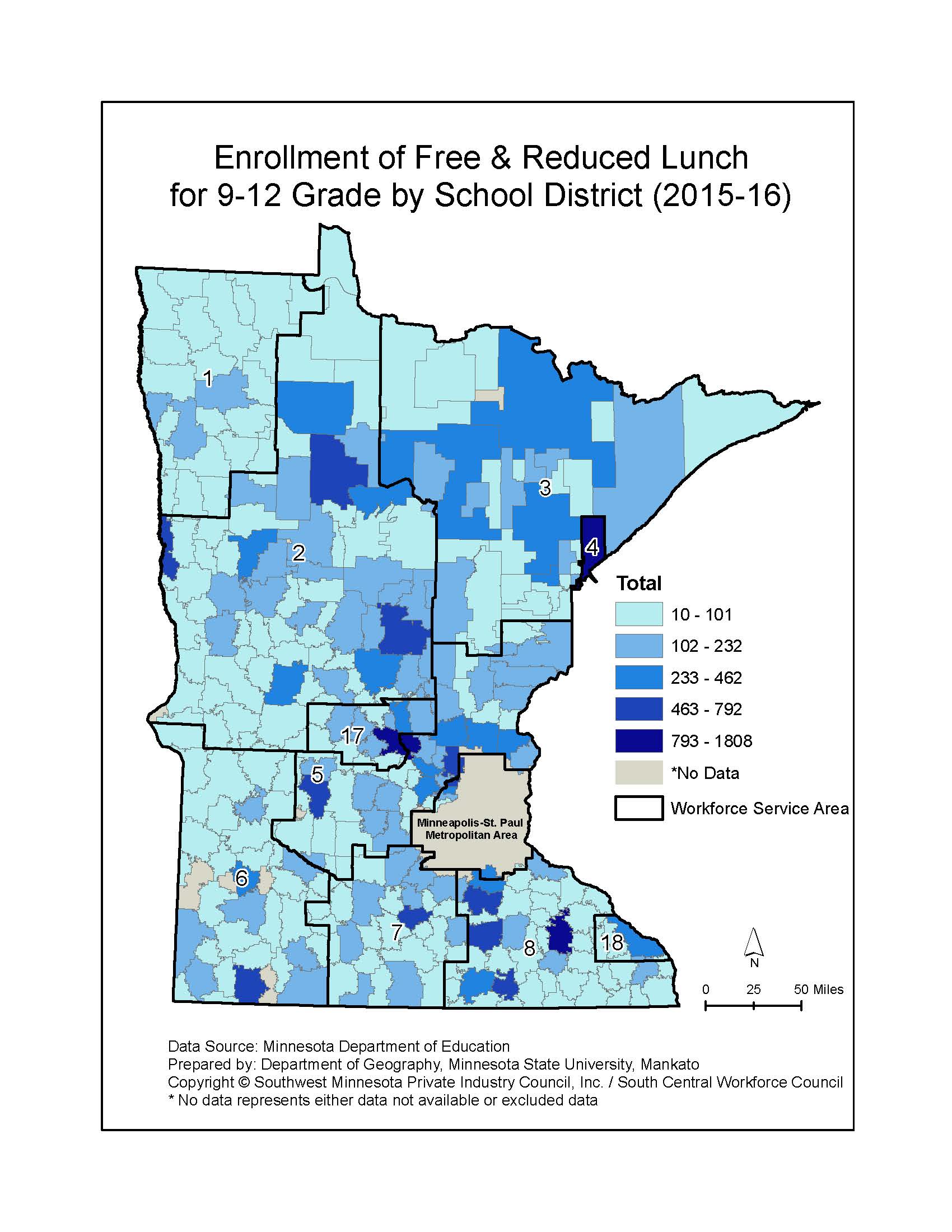 Greater MN School District Maps South Central WorkForce Council